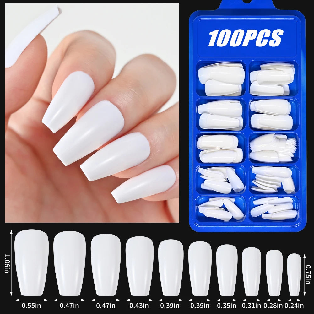 KitDelicate 100Pcs Light Pink Press on Nails