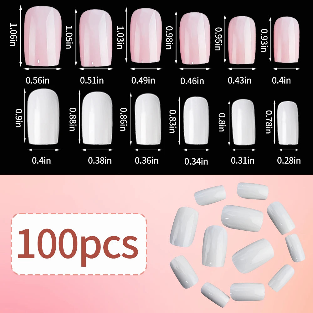 KitDelicate 100Pcs Light Pink Press on Nails