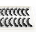 Pestañas Postizas 3D de Visón Natural Largo - 10 Pares en 41 Estilos