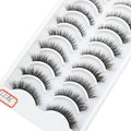 Pestañas Postizas 3D de Visón Natural Largo - 10 Pares en 41 Estilos