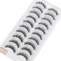 Pestañas Postizas 3D de Visón Natural Largo - 10 Pares en 41 Estilos