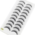 Pestañas Postizas 3D de Visón Natural Largo - 10 Pares en 41 Estilos