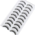 Pestañas Postizas 3D de Visón Natural Largo - 10 Pares en 41 Estilos