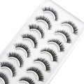 Pestañas Postizas 3D de Visón Natural Largo - 10 Pares en 41 Estilos