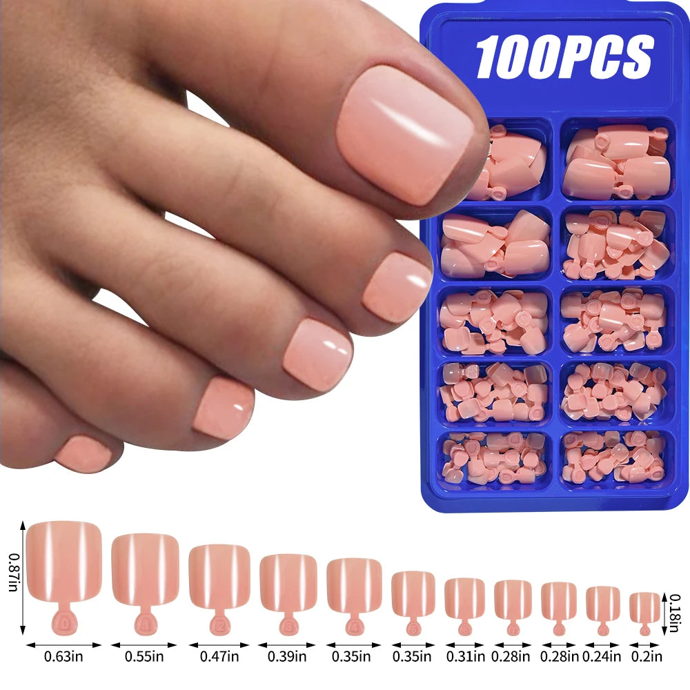 KitDelicate 100Pcs Light Pink Press on Nails