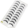 Pestañas Postizas 3D de Visón Natural Largo - 10 Pares en 41 Estilos