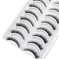 Pestañas Postizas 3D de Visón Natural Largo - 10 Pares en 41 Estilos