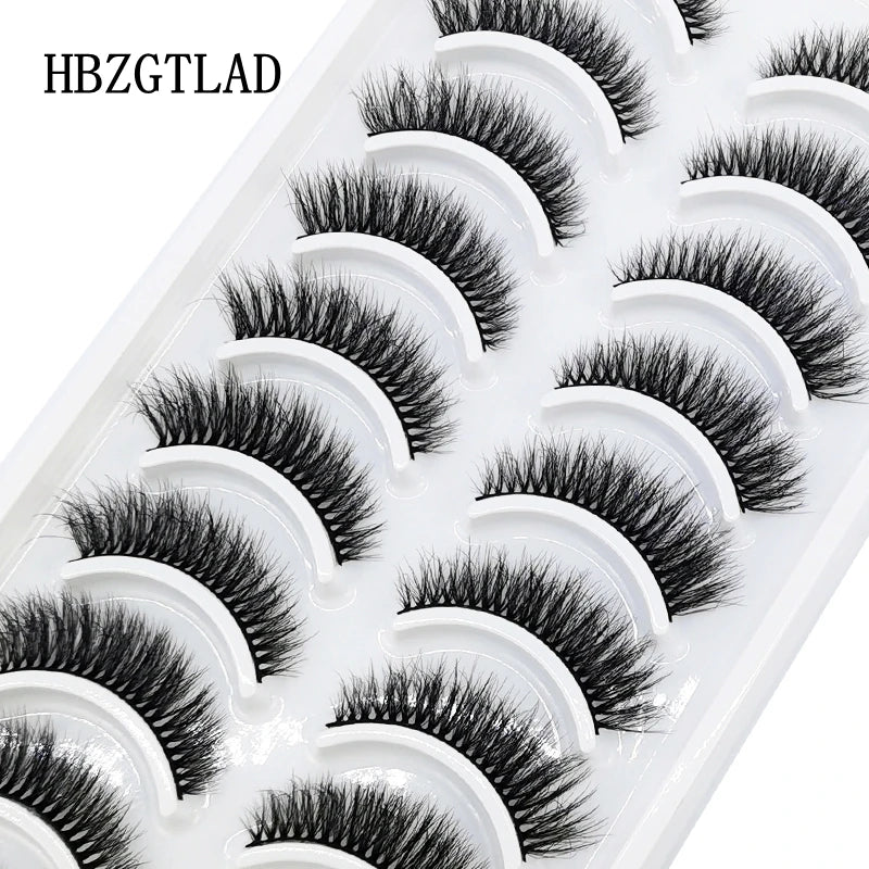Pestañas Postizas 3D de Visón Natural Largo - 10 Pares en 41 Estilos