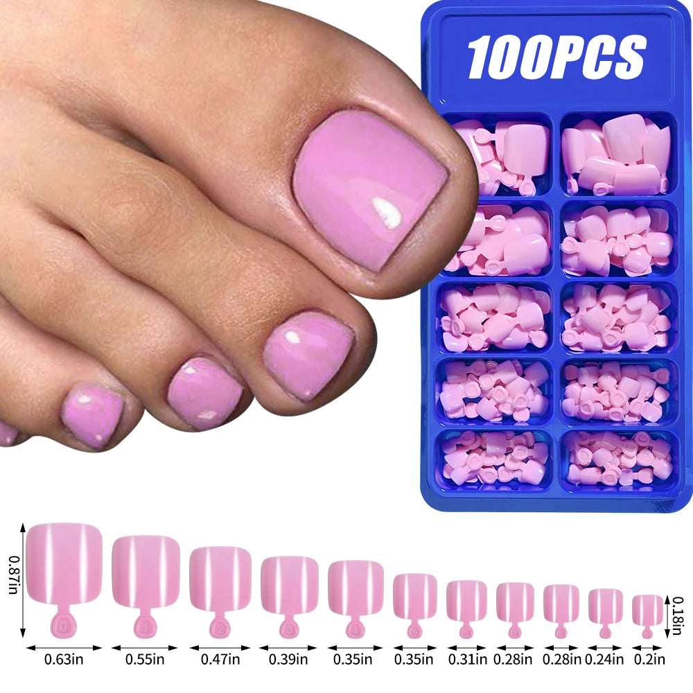 KitDelicate 100Pcs Light Pink Press on Nails