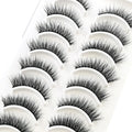 Pestañas Postizas 3D de Visón Natural Largo - 10 Pares en 41 Estilos